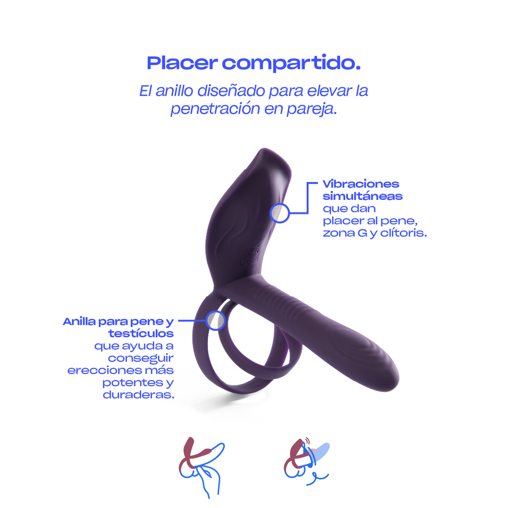 Aura Anillo vibrador Couples Choice 2