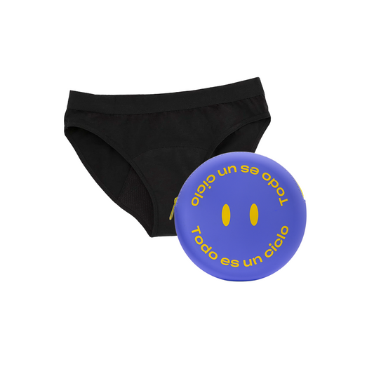 Braguitas menstruales Kiwitas Classic Sporty+ Neceser íntimo