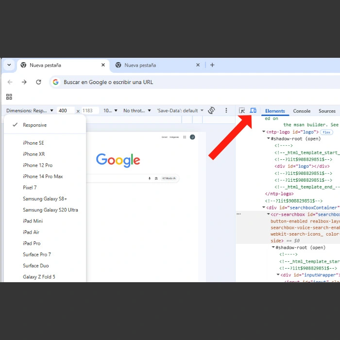 ¿Cómo ver el Responsive Mobile desde el portátil?