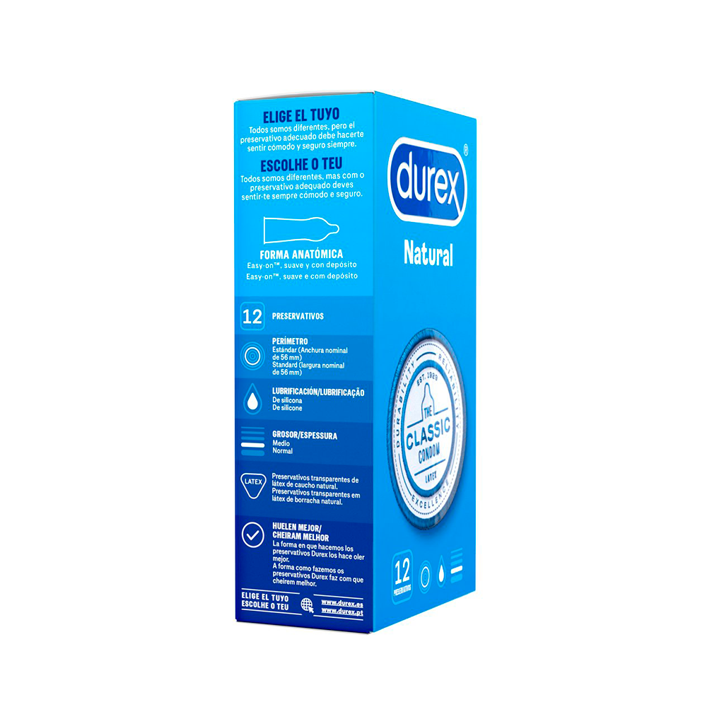 cantidad_12 uds. | Durex Preservativos Natural Comfort 1
